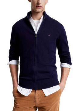 Veste Tommy Hilfiger Pima Bleu Marine Homme