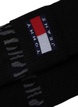 Chaussettes Tommy Jeans TH Uni Noire pour Femme