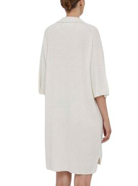 Robe Collier Calvin Klein Label Beige pour Femme