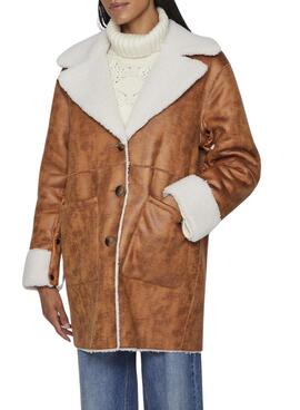 Manteaux Vila Viloal Reversible Brun pour Femme