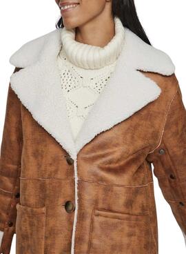 Manteaux Vila Viloal Reversible Brun pour Femme