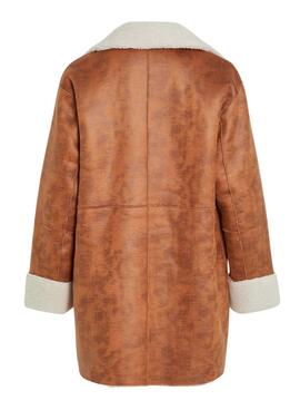 Manteaux Vila Viloal Reversible Brun pour Femme