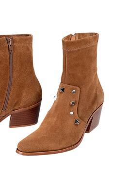 Bottines Popa Olivia Décorations Marron Pour Femme