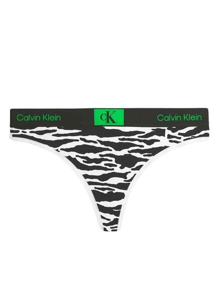 Tanga Calvin Klein Modern Tigre fendu Blanc Femme