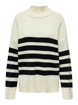 Pull Only Saga Highcol Beige pour Femme