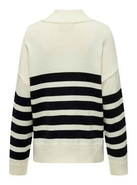 Pull Only Saga Highcol Beige pour Femme