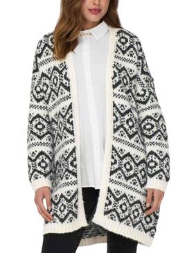 Gilet Only Carin Life Blanc Noire Femme