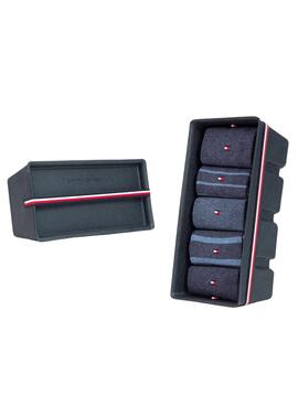 Pack 5 Chaussettes Tommy Hilfiger TH Bleu Marine Homme