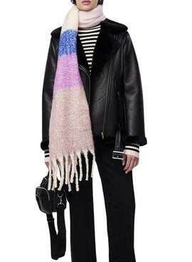 Écharpe Pieces Être Long Blanc pour Femme