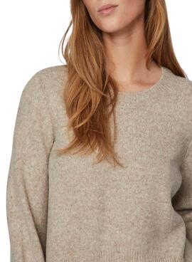 Pull Vila Vijaney de Knitted Beige pour Femme