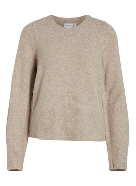 Pull Vila Vijaney de Knitted Beige pour Femme