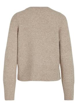 Pull Vila Vijaney de Knitted Beige pour Femme