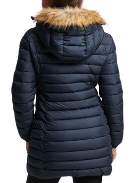 Veste Superdry Fuji Hooded Moyen Bleu Marine Femme