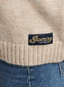 Pull Superdry Slouchy Beige pour Femme
