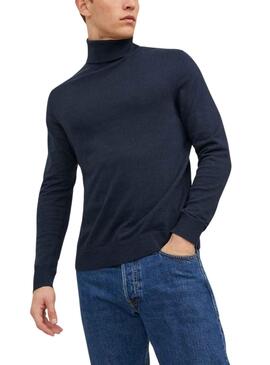 Pull Jack & Jones Émile Bleu Marine pour Homme