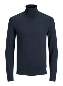 Pull Jack & Jones Émile Bleu Marine pour Homme