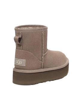 Bottes UGG Classic Mini Platform Smoke Marron Fille