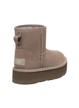 Bootss UGG Classic Mini Platform Fumée Brun Fille