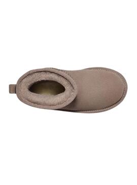 Bottes UGG Classic Mini Platform Smoke Marron Fille