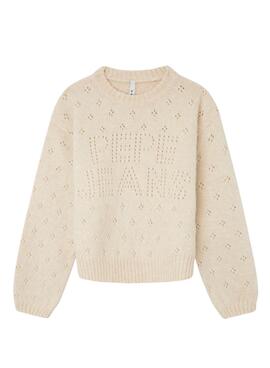 Pull Pepe Jeans Roberta Ivoire Blanc pour Fille