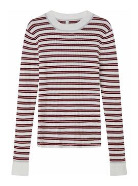 Pull Pepe Jeans Sellette Blanc Multicolor Fille