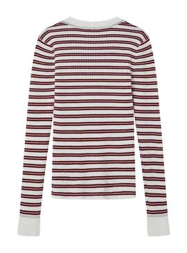 Pull Pepe Jeans Sellette Blanc Multicolor Fille
