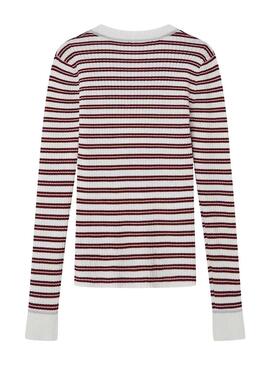 Pull Pepe Jeans Sellette Blanc Multicolor Fille