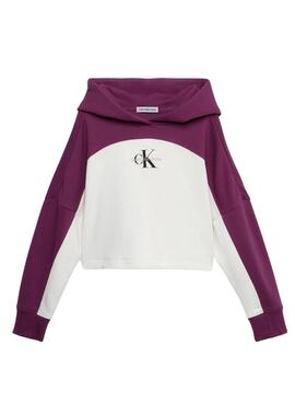 Sweat Calvin Klein Couleur Block Morado Fille