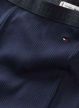 Pantalon Tommy Hilfiger de marque Rib Bleu Marine Fille