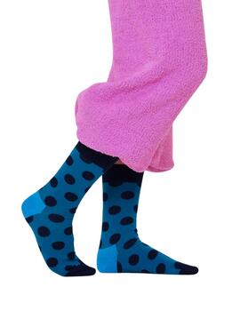 Chaussettes Happy Socks Big Point Bleu Marine Homme Femme