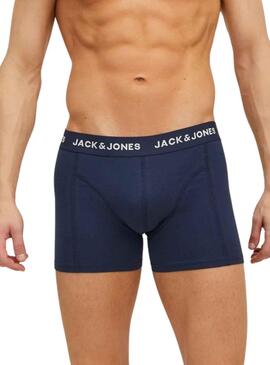 Pack 3 Slip Jack & Jones Bleu Marine Homme