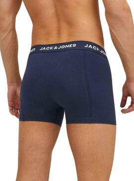 Pack 3 Slip Jack & Jones Bleu Marine Homme