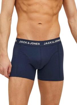 Pack 3 Slip Jack & Jones Bleu Marine Homme