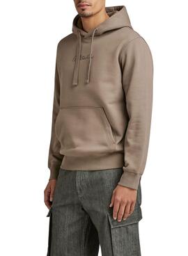 Sweat G-Star Autographe Brun pour Homme