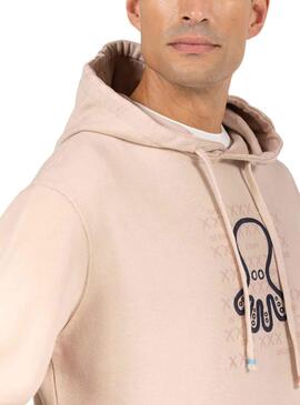 Sweat El Pulpo Emblème Rose pour Homme