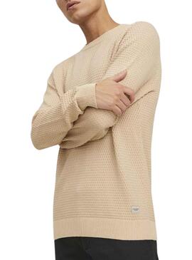 Pull Jack & Jones Atlas Beige pour Homme