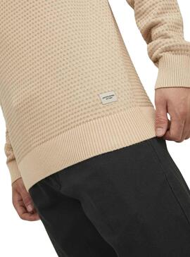 Pull Jack & Jones Atlas Beige pour Homme
