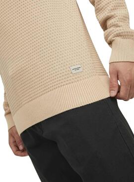 Pull Jack & Jones Atlas Beige pour Homme