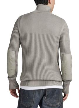 Pull G-Star Army Zip Up Gris pour Homme