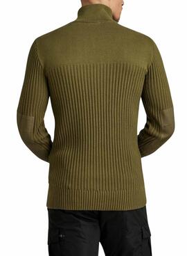 Pull G-Star Army Zip Up Vert pour Homme