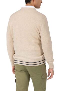 Pull El Pulpo Testuya Beige pour Homme