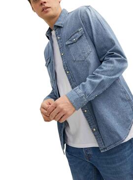 Chemise Denim Jack & Jones Sheridan Bleu Homme