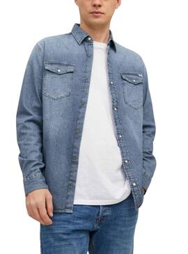 Chemise Denim Jack & Jones Sheridan Bleu Homme