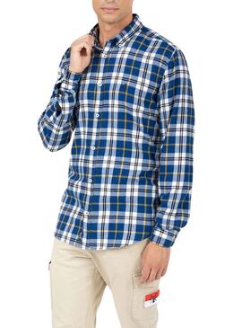 Chemise El Pulpo Cadres Bleu Marine pour Homme