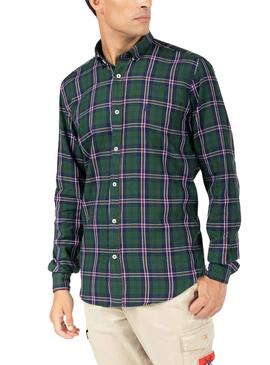 Chemise El Pulpo Cadres Vert Bouteille pour Homme