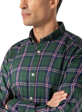 Chemise El Pulpo Cadres Vert Bouteille pour Homme