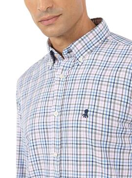 Chemise El Pulpo Bloom Cadres Bleu clair pour Homme