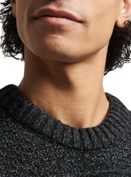 Pull Superdry Jacob Cable Gris pour Homme