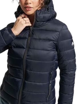 Veste Superdry Classic Fuji Bleu Marine pour Femme