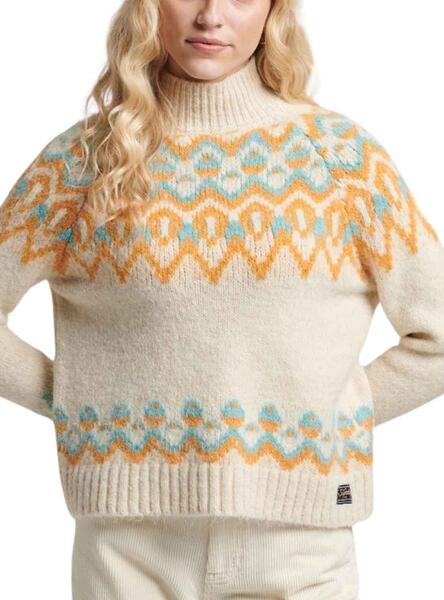 Pull Superdry Vintage Slouchy Jacquard Multi